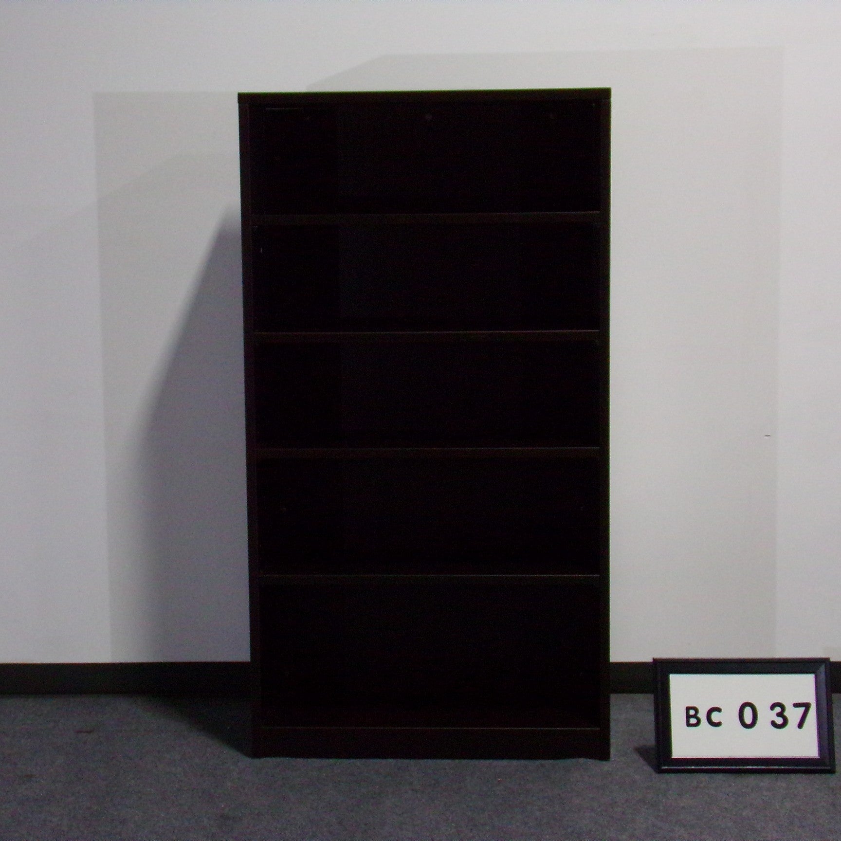 Espresso Laminate bookcase  4 shelf 66"H x 36'W x 15"D