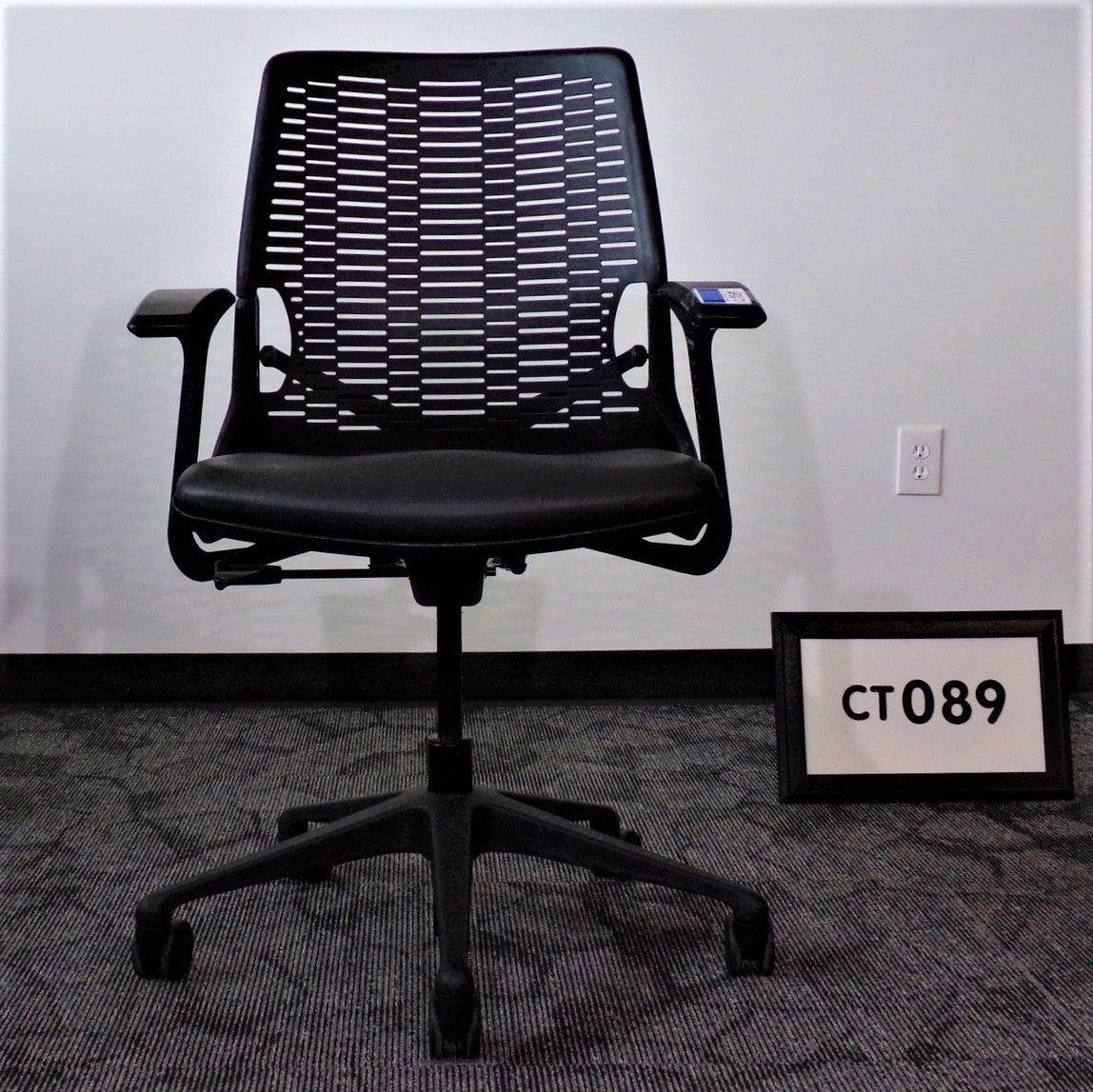 Highmark task chair - plastic back, vinyl seat