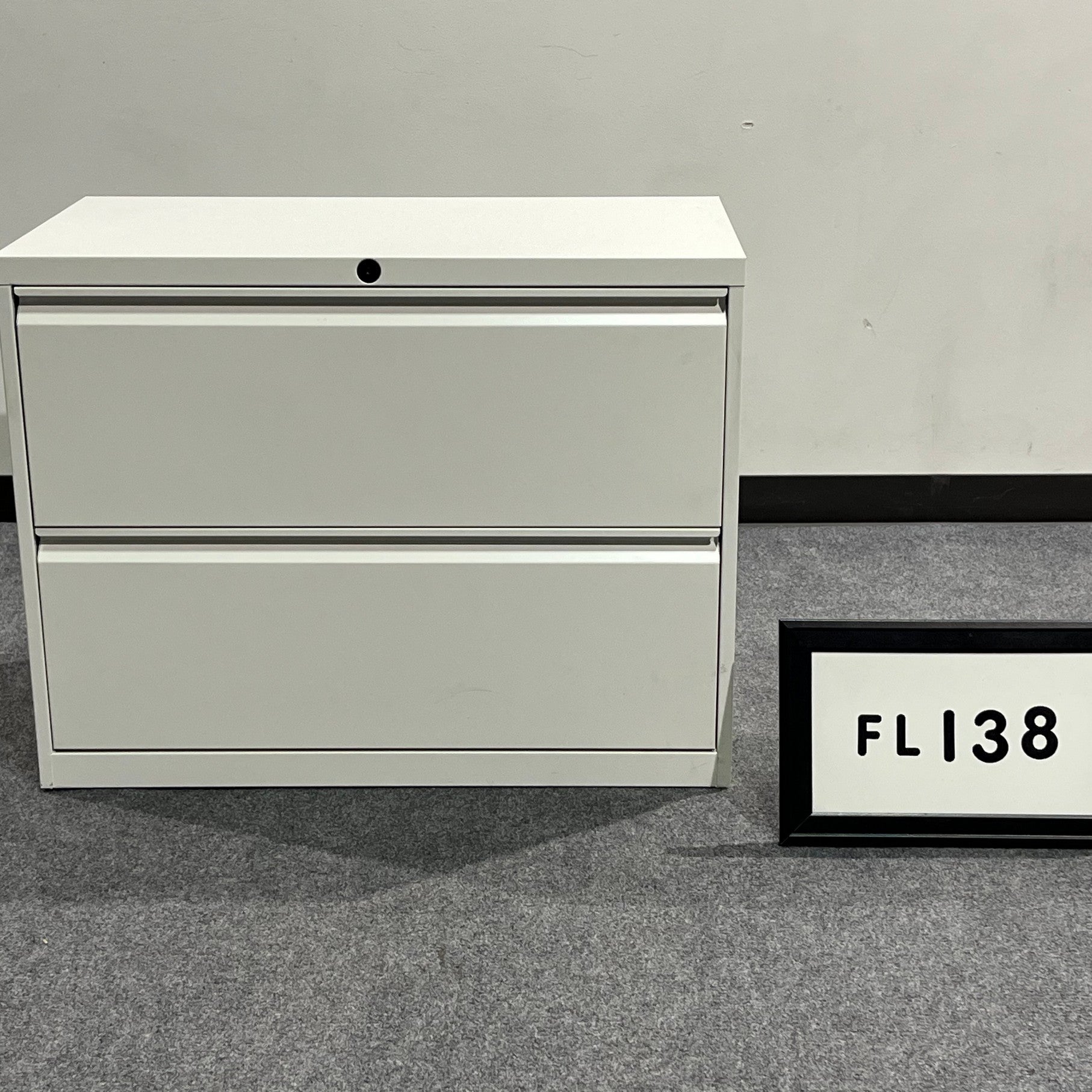 Lateral File White metal/ 2 drawers 36" x 28' x 20"