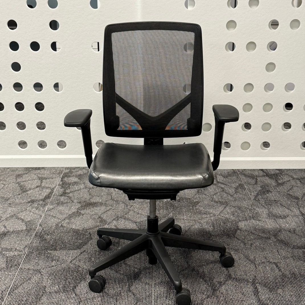 Allsteel Relate chairblack mesh with grey vinyl seat