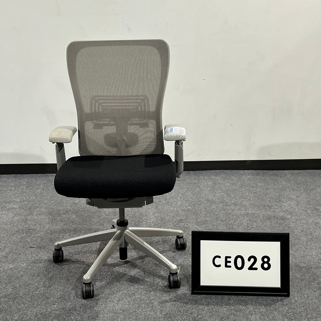 Haworth Zody Executive Chair Black seat with grey back ergonomic with adjustable arms