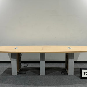Maple laminate conference table 10' x 4' with 2 power modules with sla ...