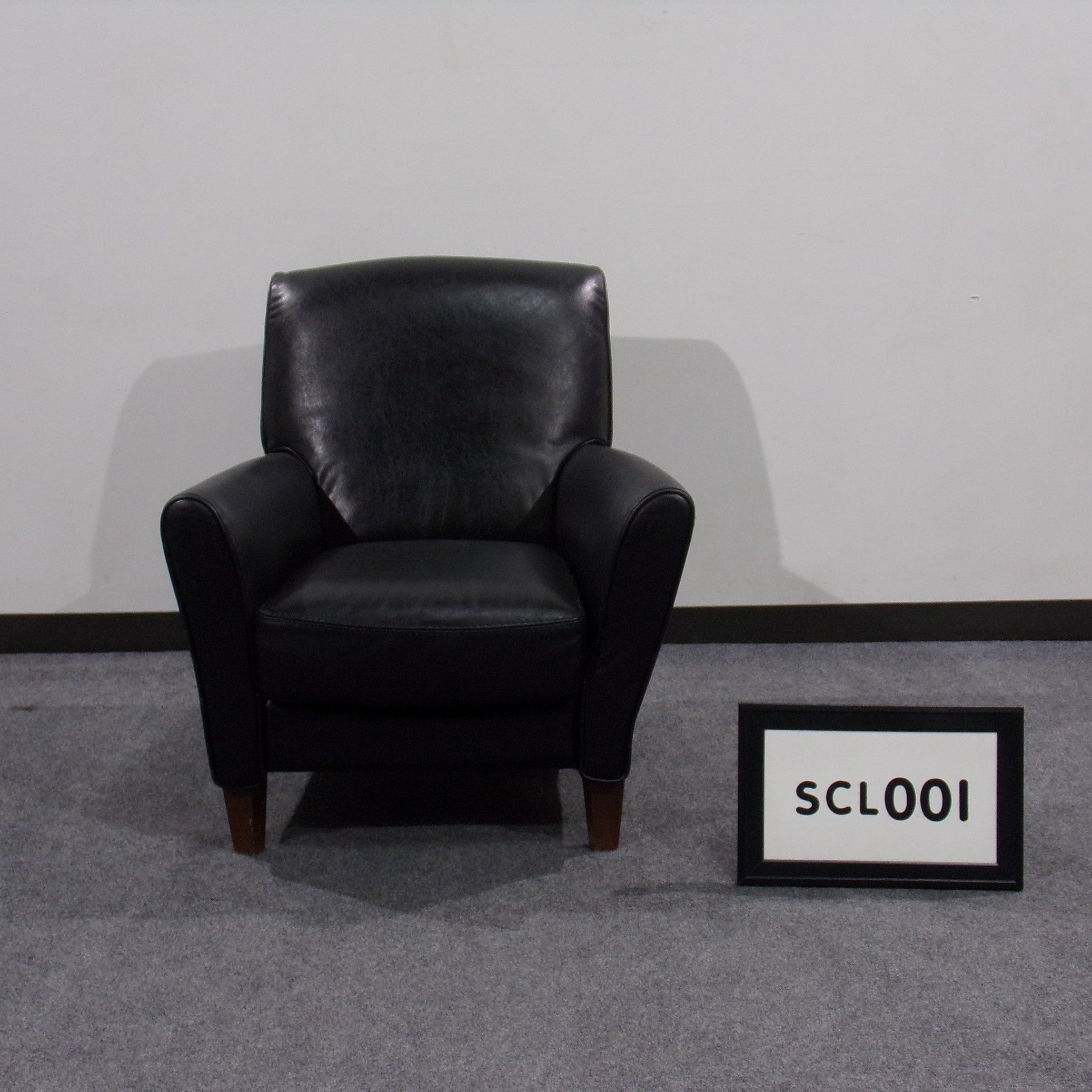 Eleanor Club Chair Black Leather
