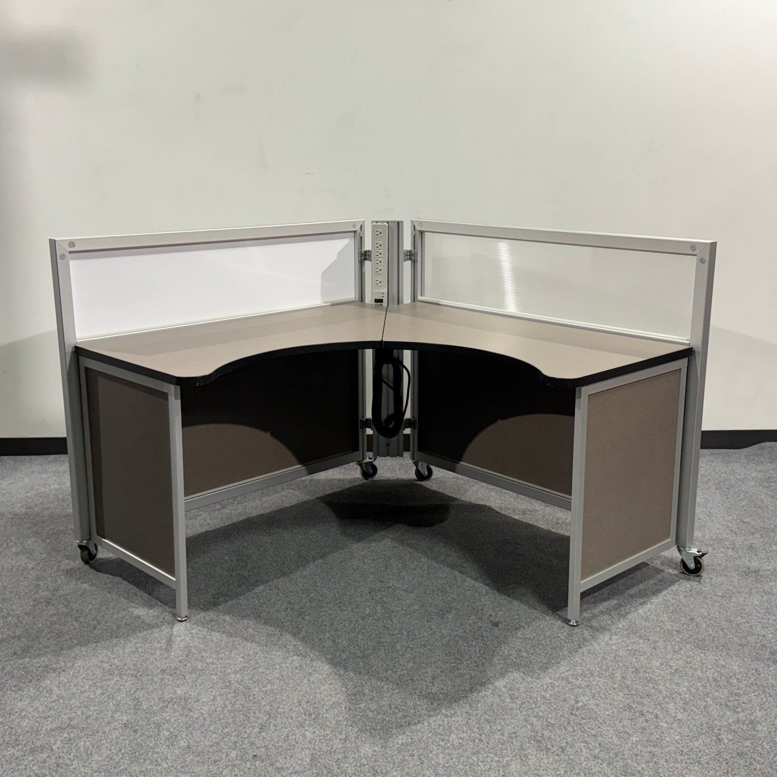 SWIFTSPACE Mobile SOLO Workstation L-Shape 55"W x 42"H