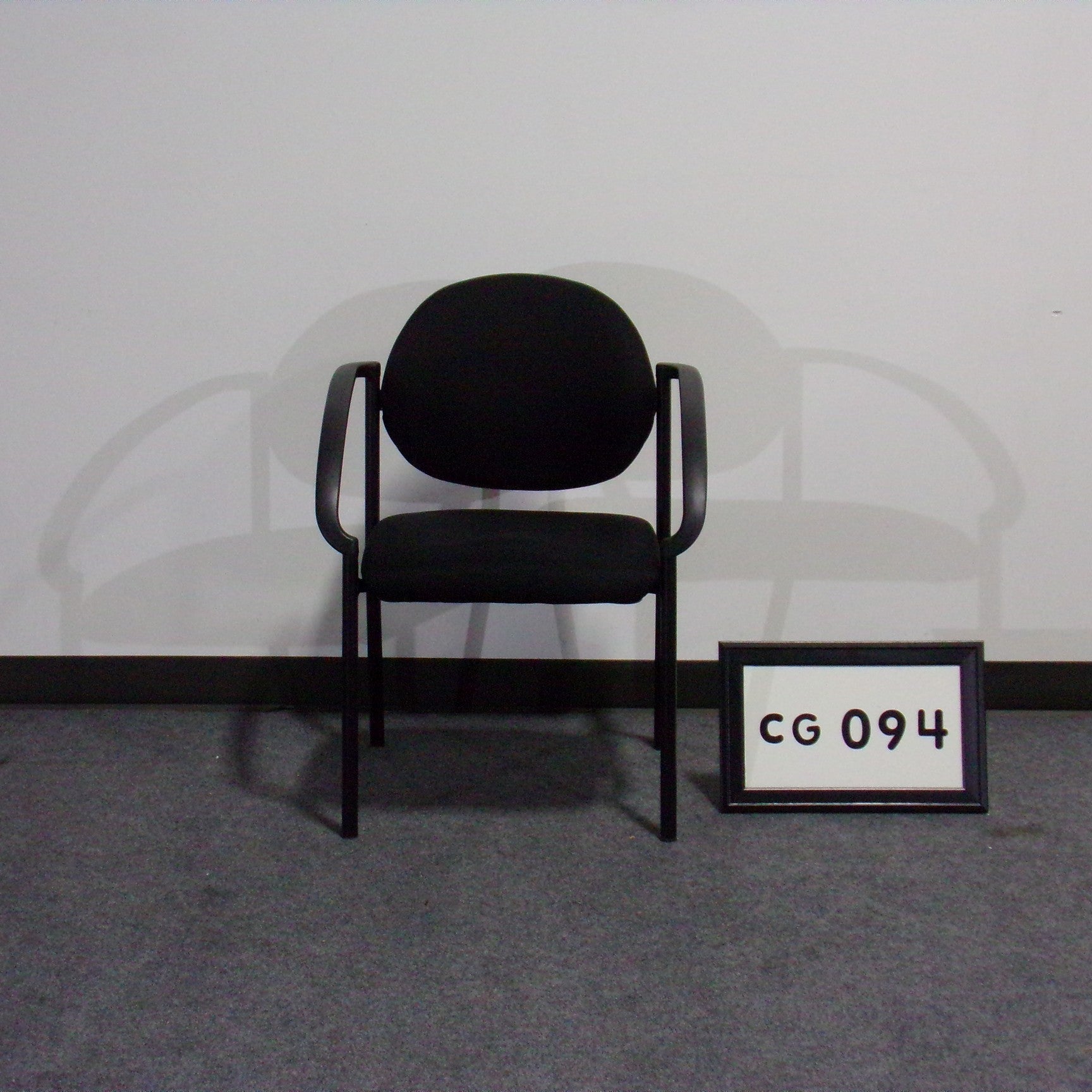 Black fabric  guest chairs