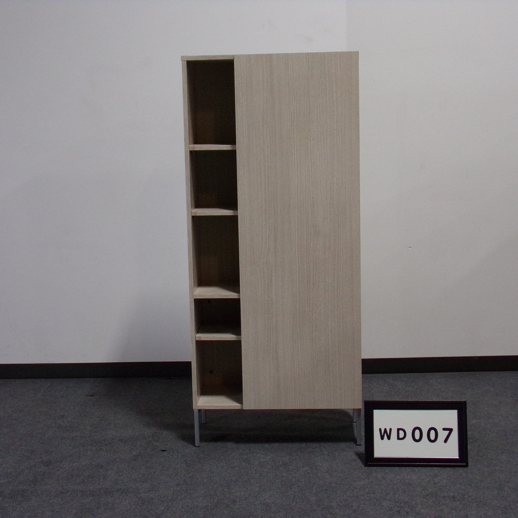 NEW Jasper Flux oatmeal laminate right side wardrobe with 4 open shelves and coat rack..30"x15"x16"