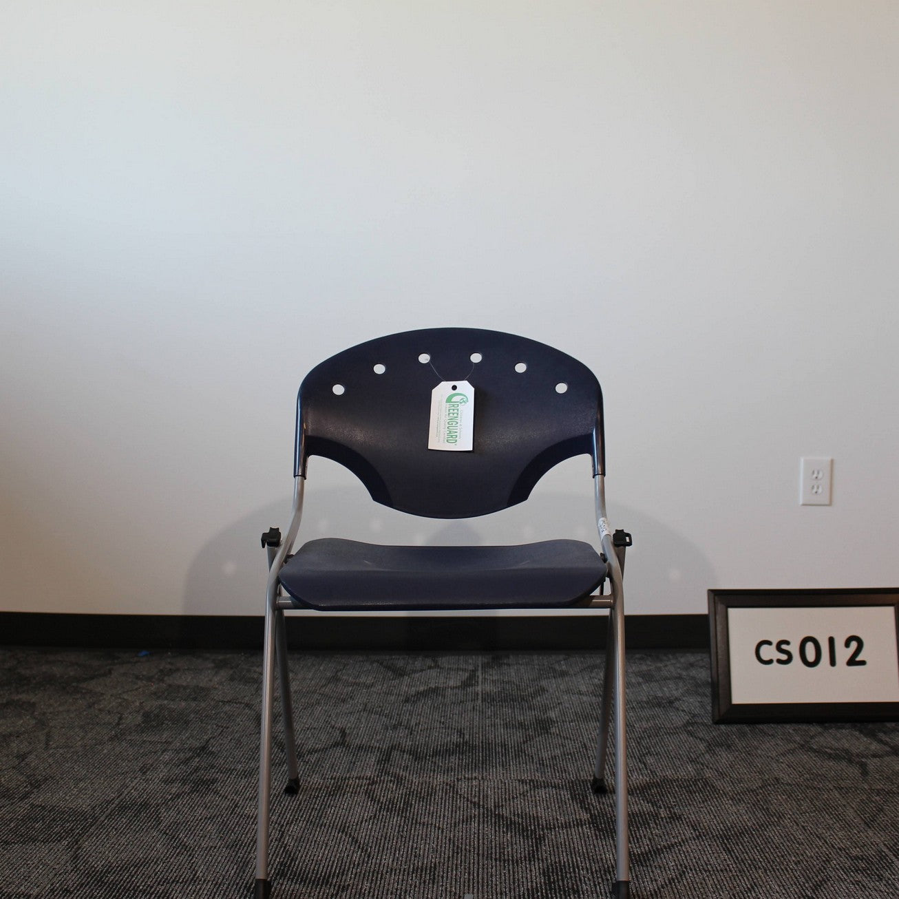 OFM Stack Chair, Blue Plastic Back/Seat NEW.Model 305-P46