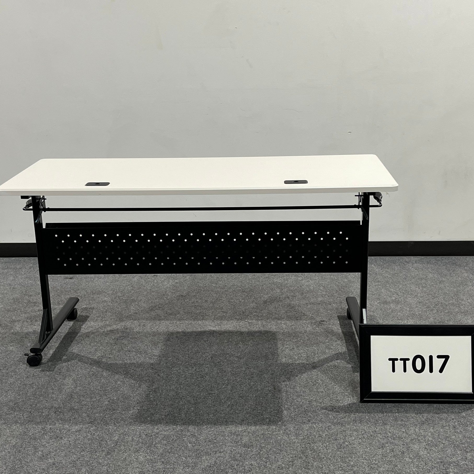 Magogany laminate training table 60' x 30" nesting  with power module