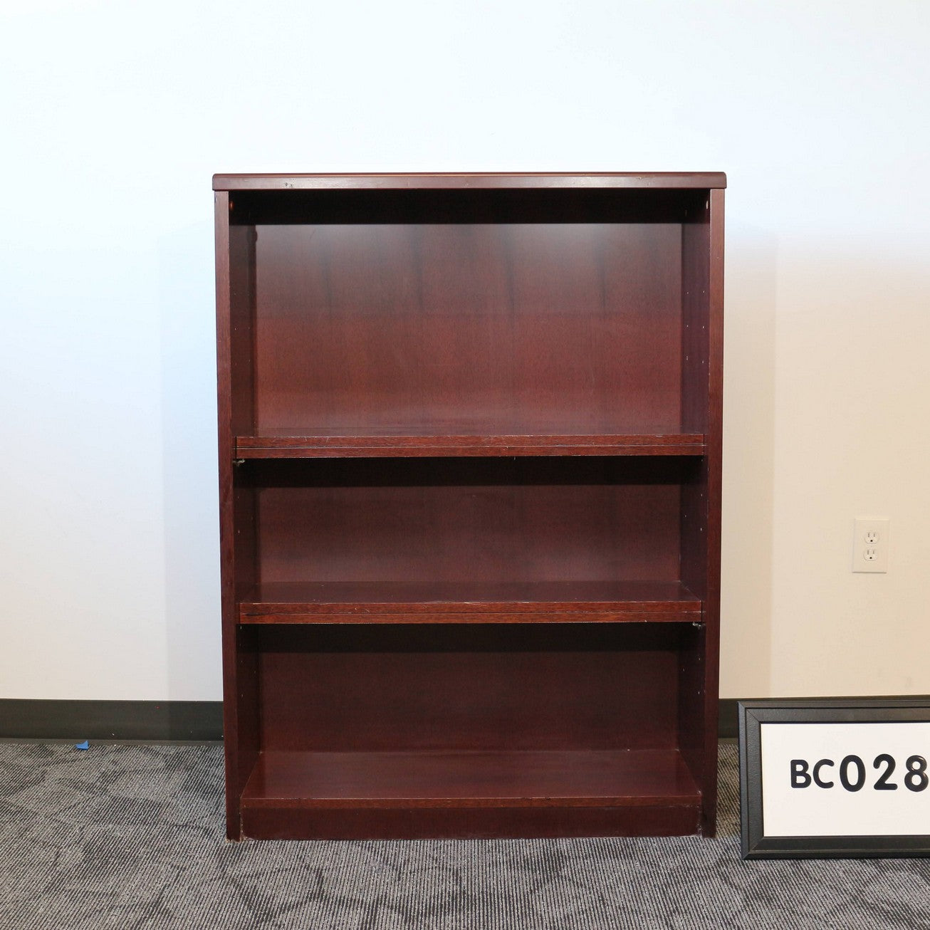 Cherry wood bookcase 36" wide x 48" tall 13" deep