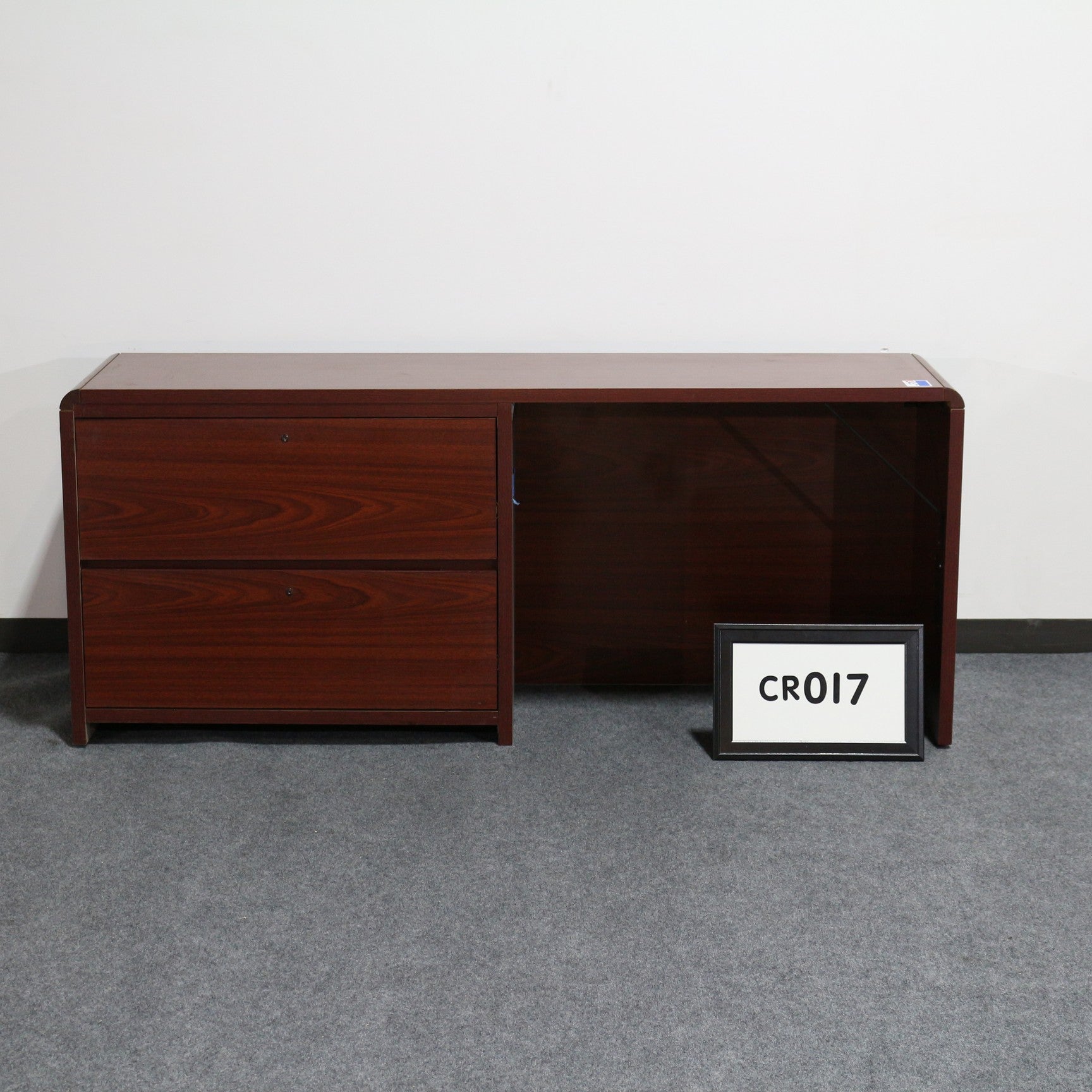 HON Credenza Mahogany finish Radius-edge w/ lateral file.  72" x 20" x 30"