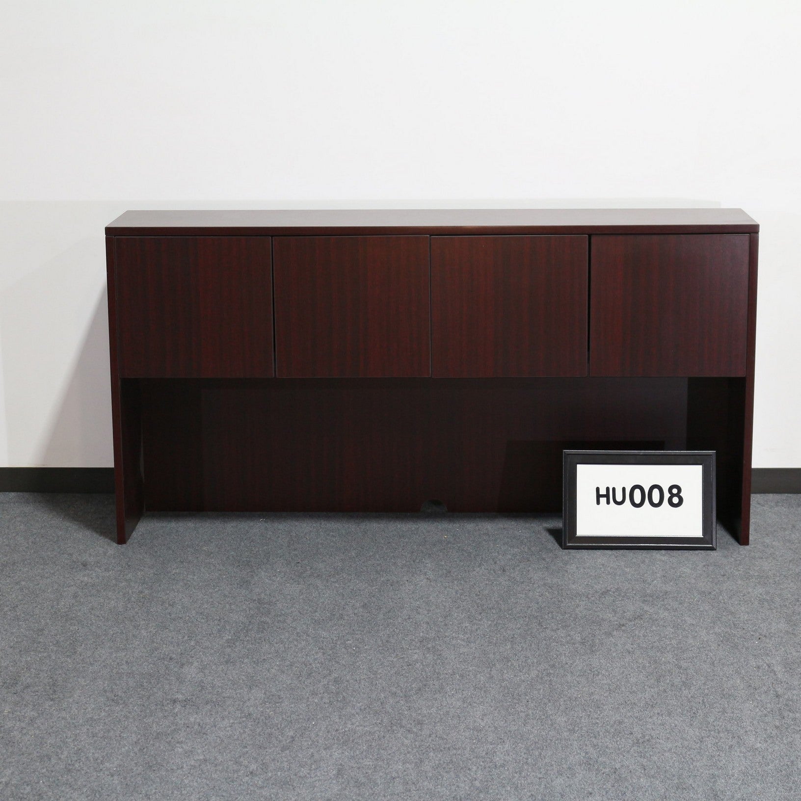 DSA Hutch Mahogany Laminate with 4 doors. 71" x 36" x 15"