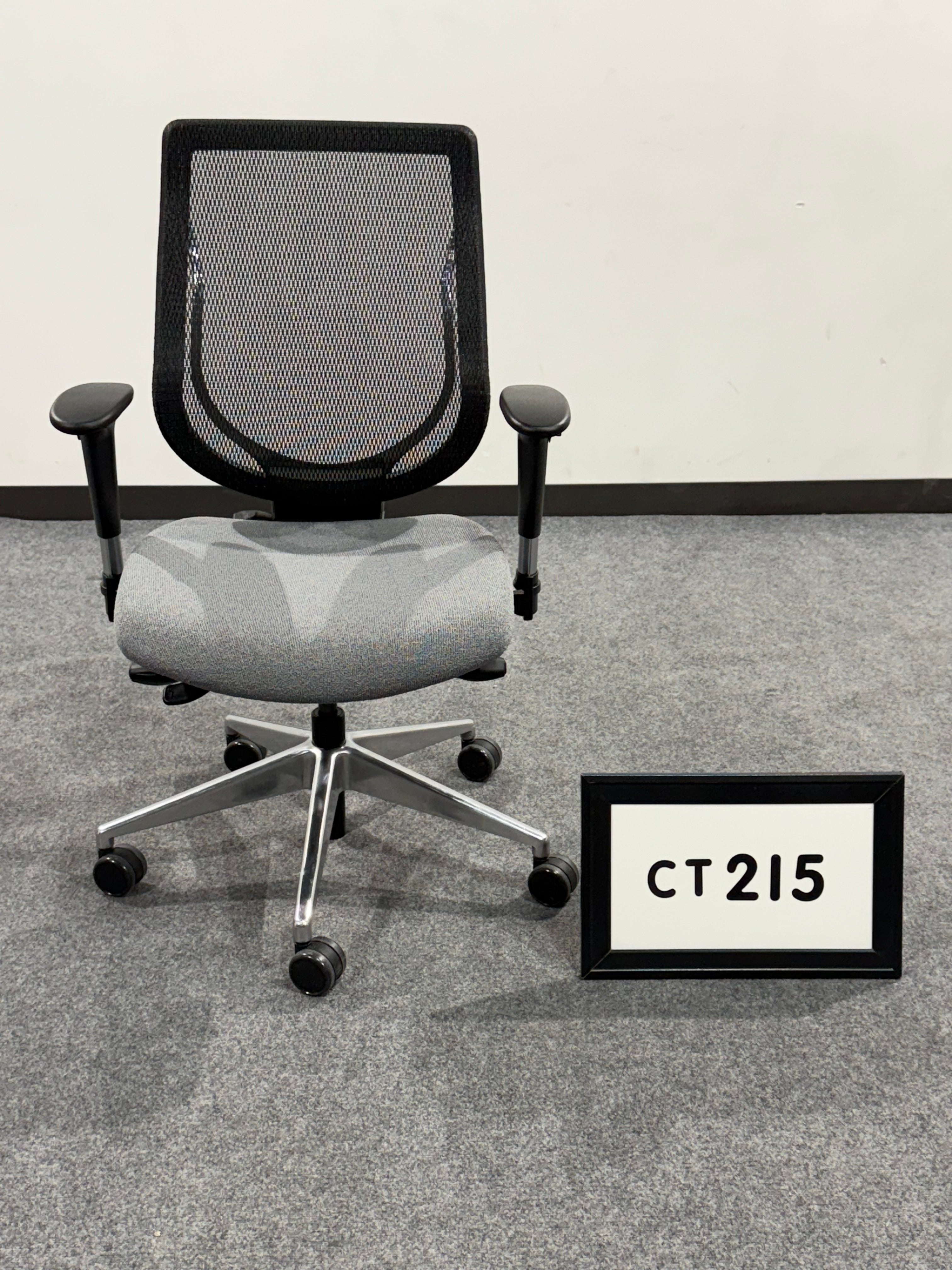 Allseating U Conference chair black seat with mesh