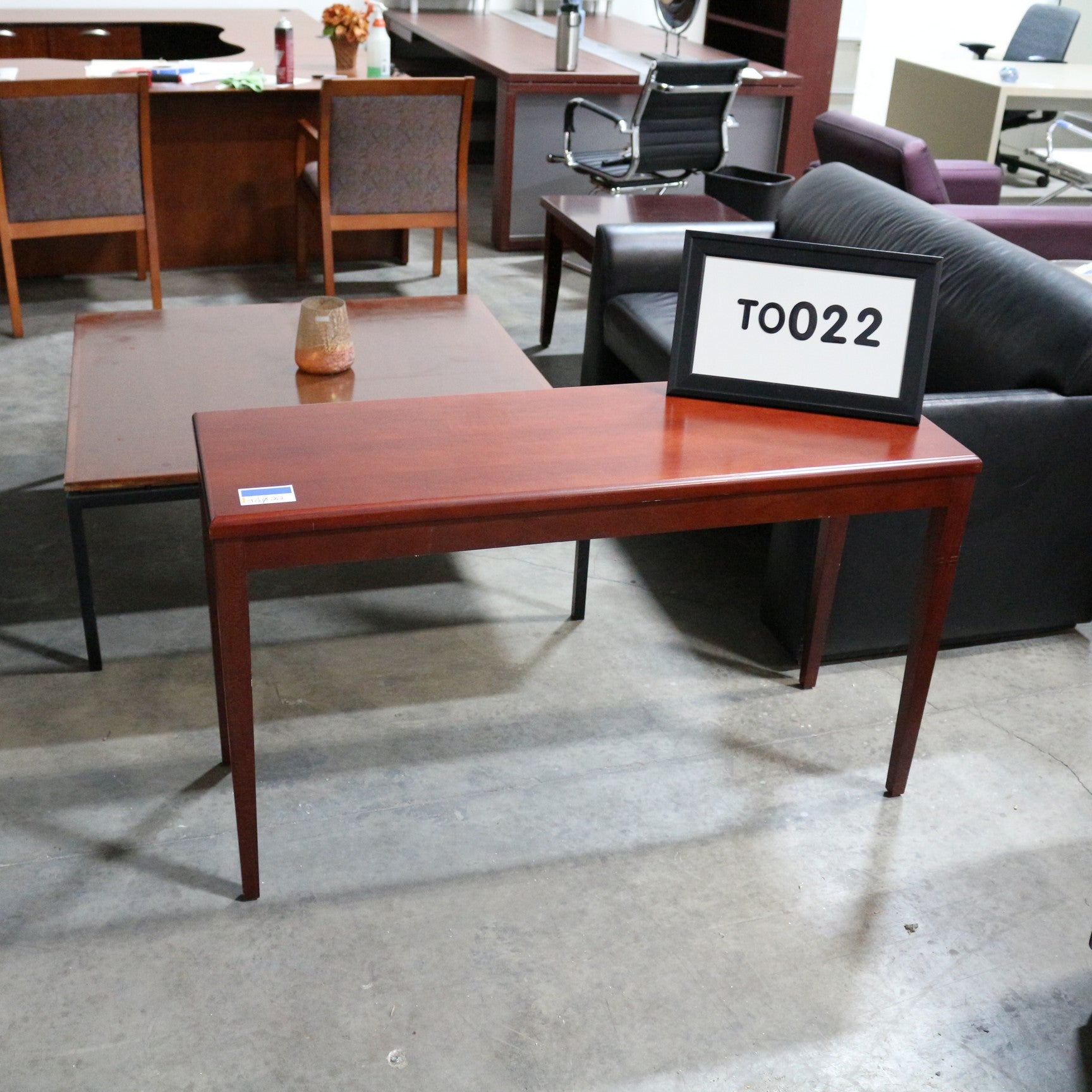 Cherry wood sofa table 48" x16" x28" H
