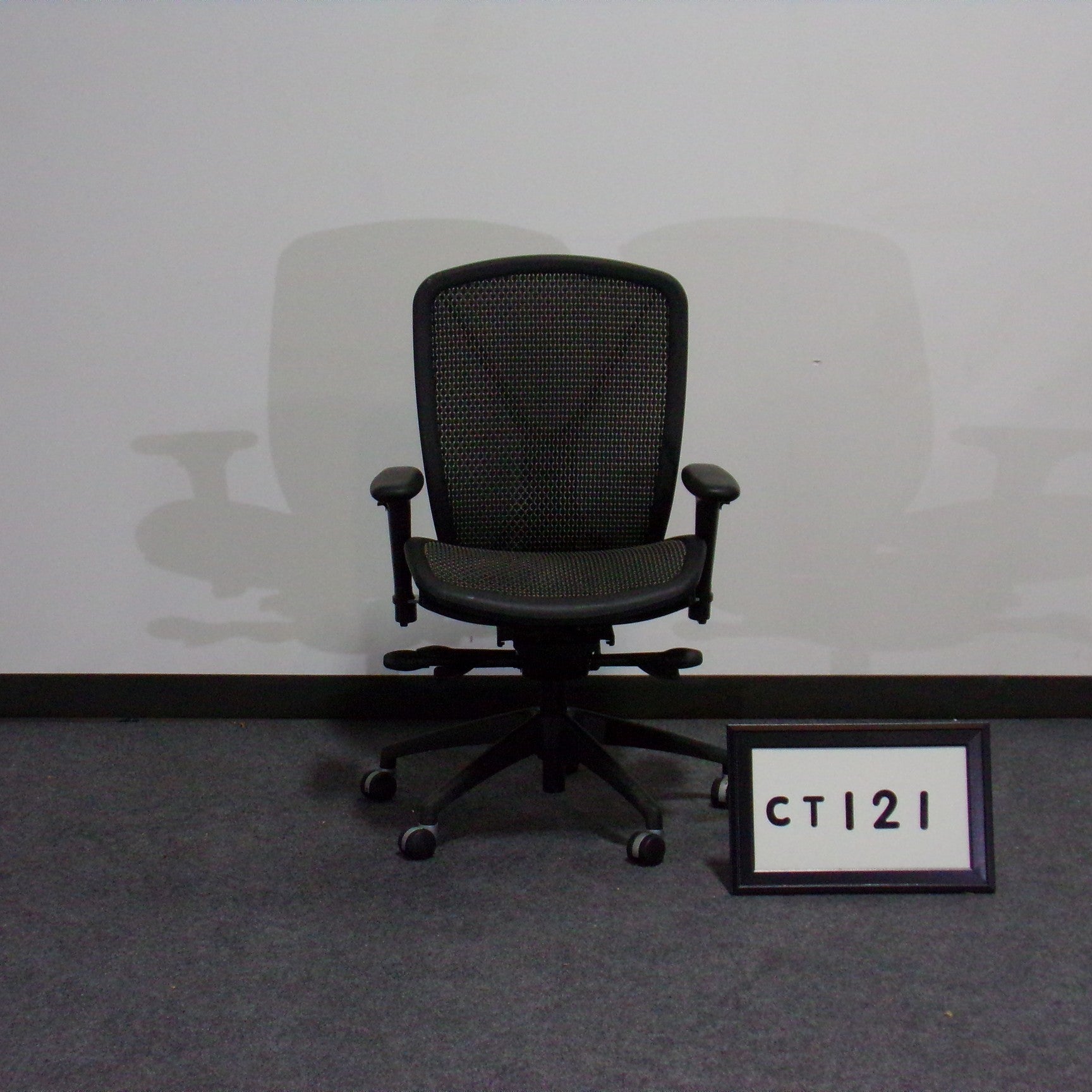 Allseating Black mesh back & seat task chair Multi function with seat slider