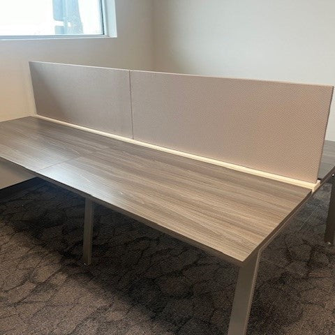 Benching station 4' x 2' with laminate screen sold in pods of 6 or 8 only