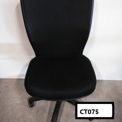 High Back (Mesh) Black Task Chair - Armless