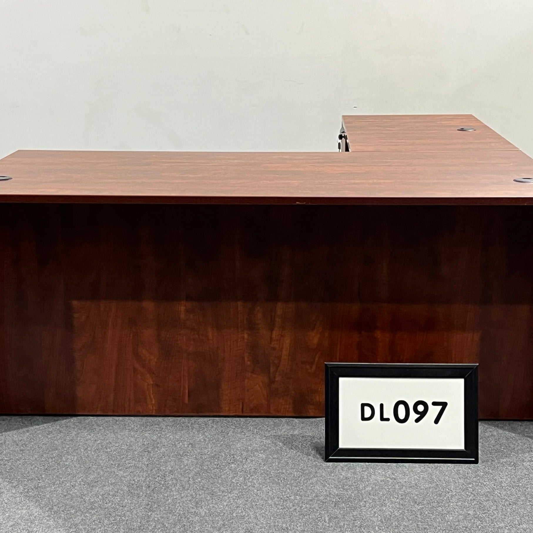 L Shaped Desk Cherry Laminate Left Return with BBF & FF 71" x 36" / 48" x 24"