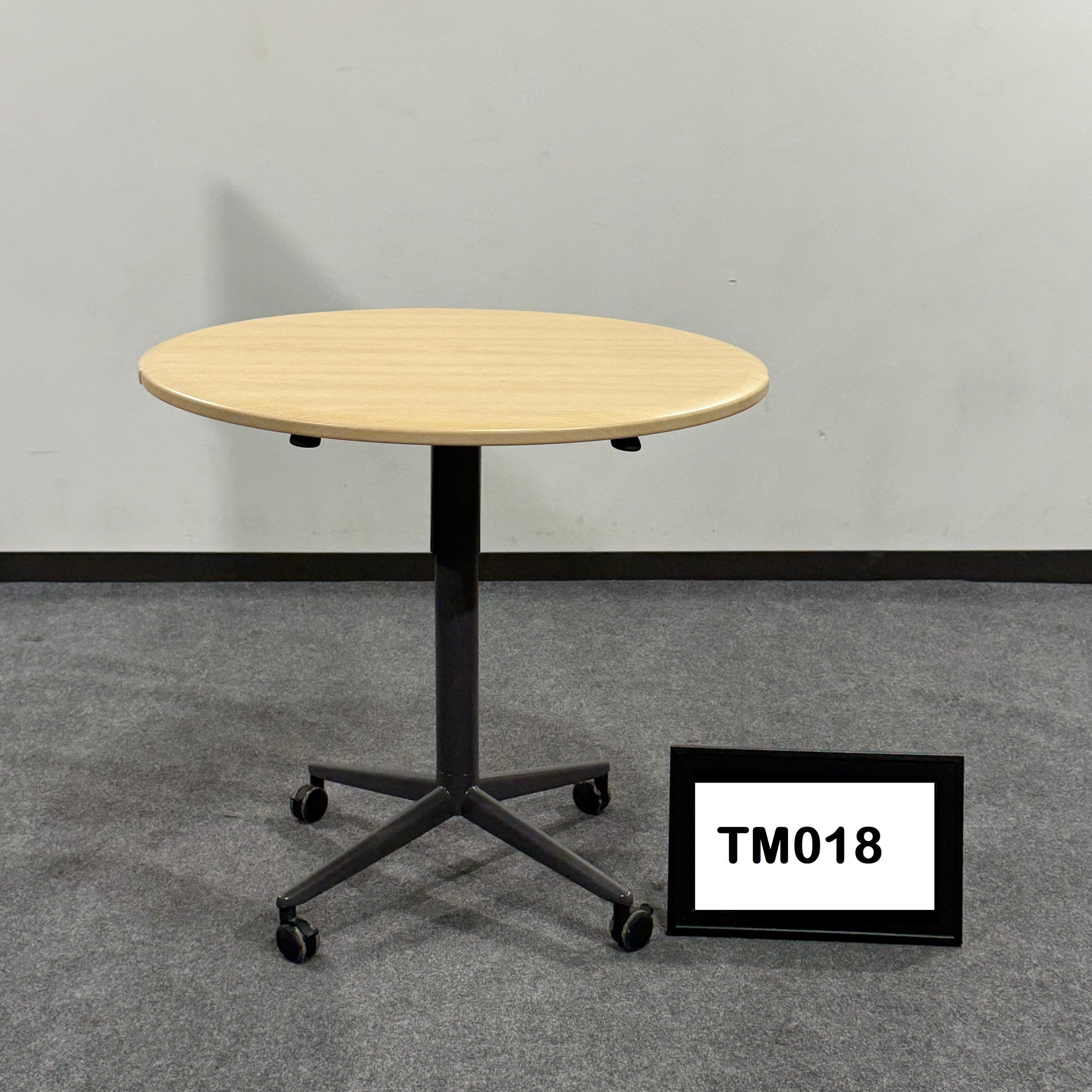 Allsteel Merge mobile Folding table in maple laminate