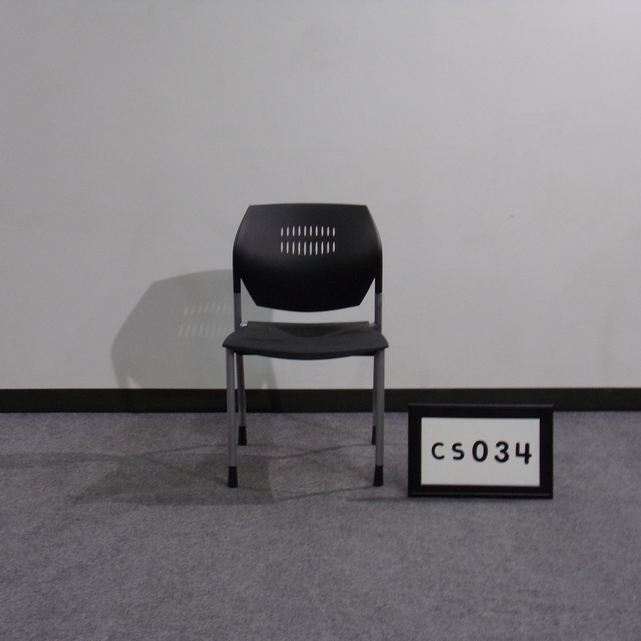 Highmark stack chair Black plastic seat and vented back