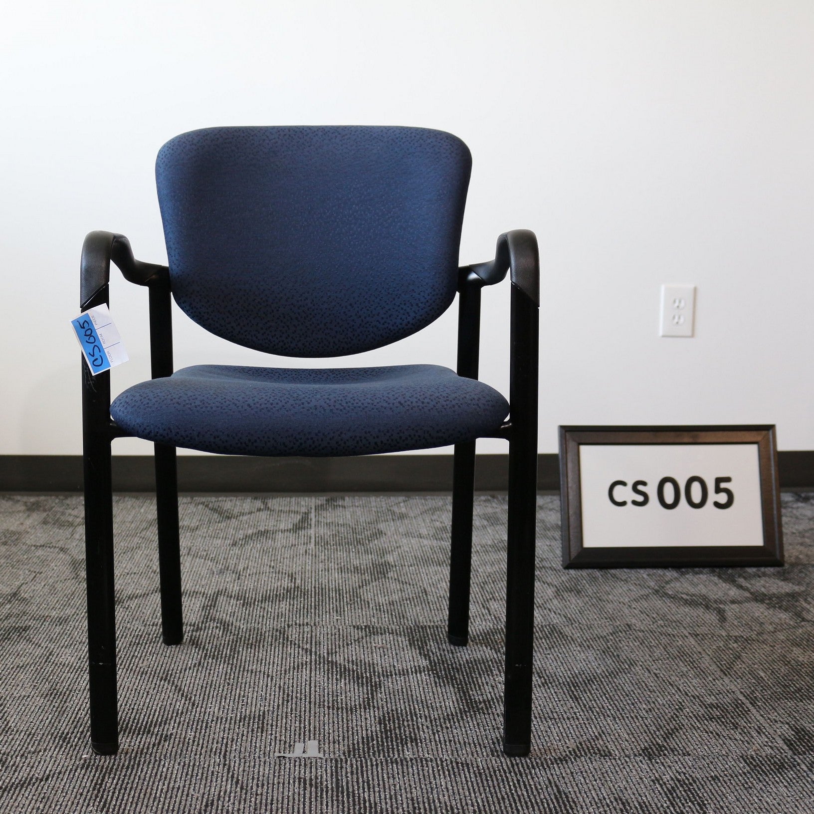 Haworth Improv Side chair blue fabric