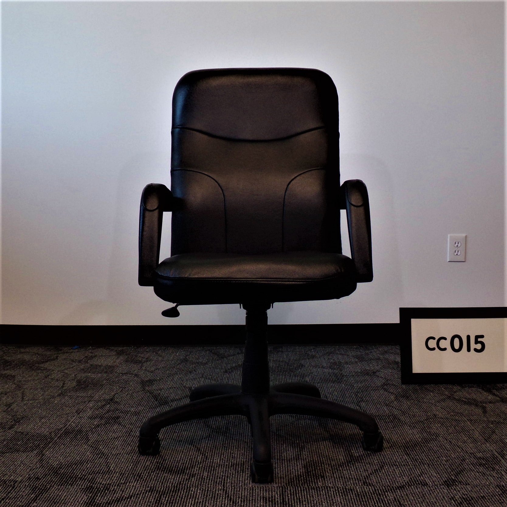 9to5 Black Leather Conference Chair