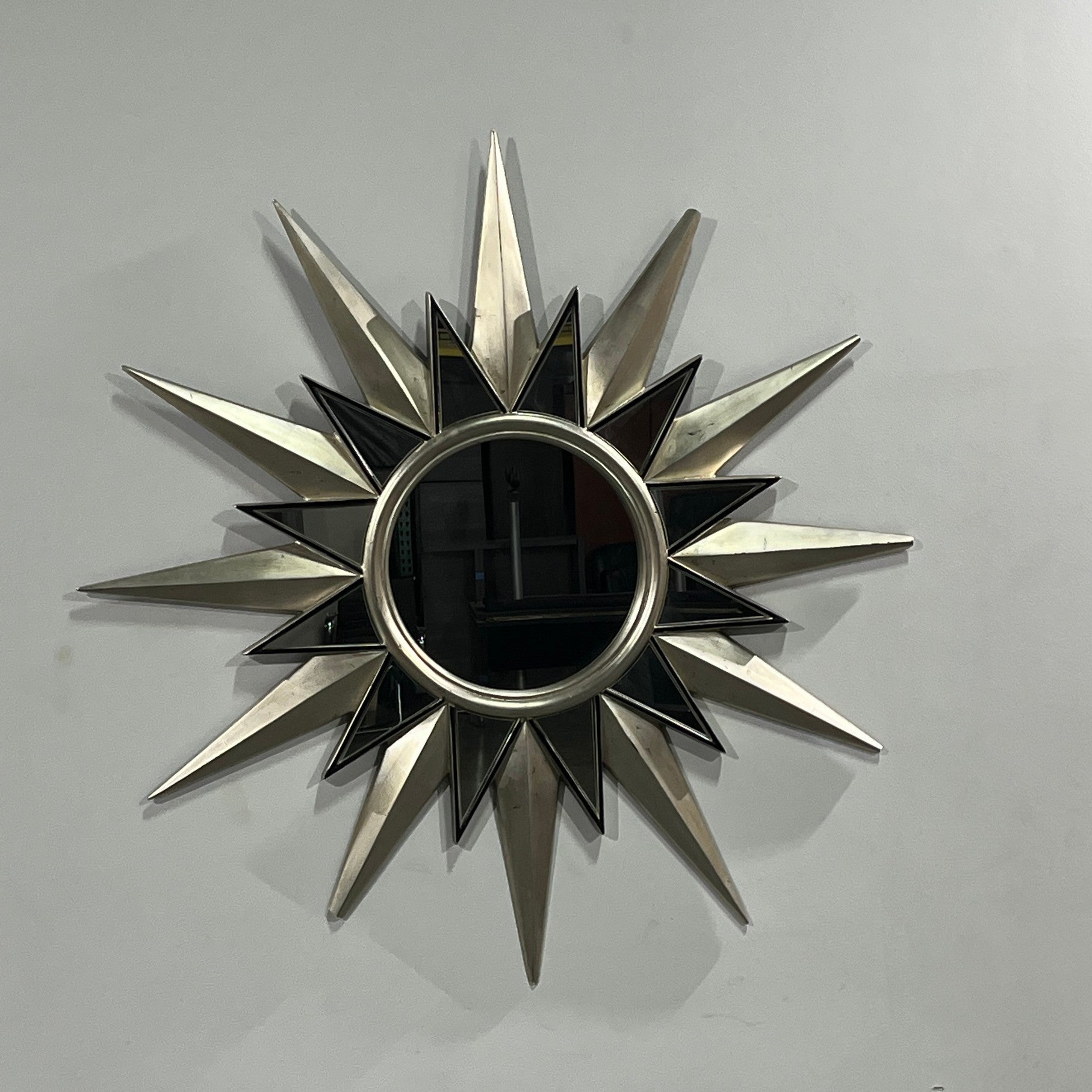 49" Silver metal star mirror