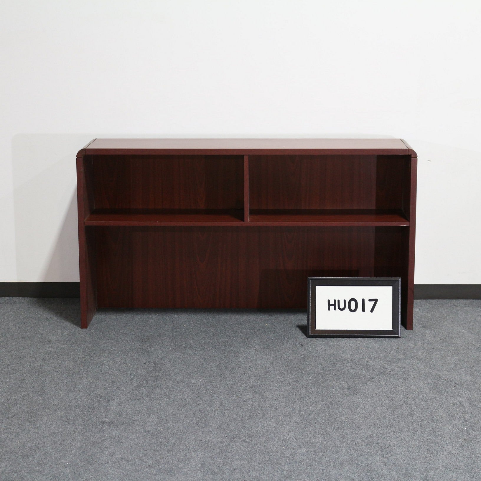 Open Hutch Mahogany Laminate with Radius Edge.  62" x 34" x 15"