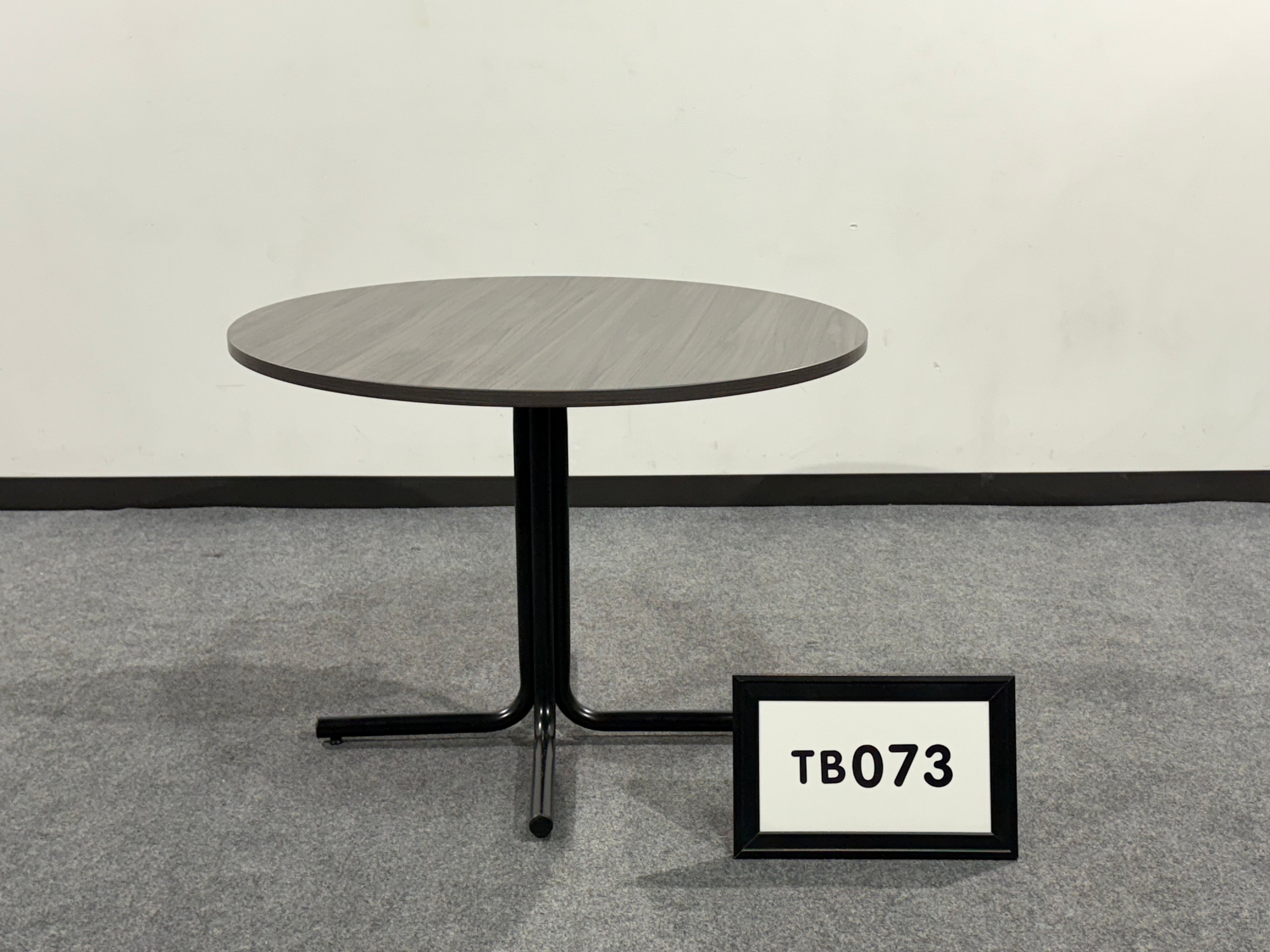 Breakroom Table 42" charcoal laminate  with black X base