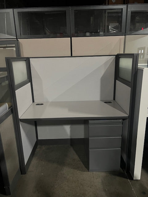 Hon Consences 55" tall cubicles 4' x 2' with straight surface and BBF