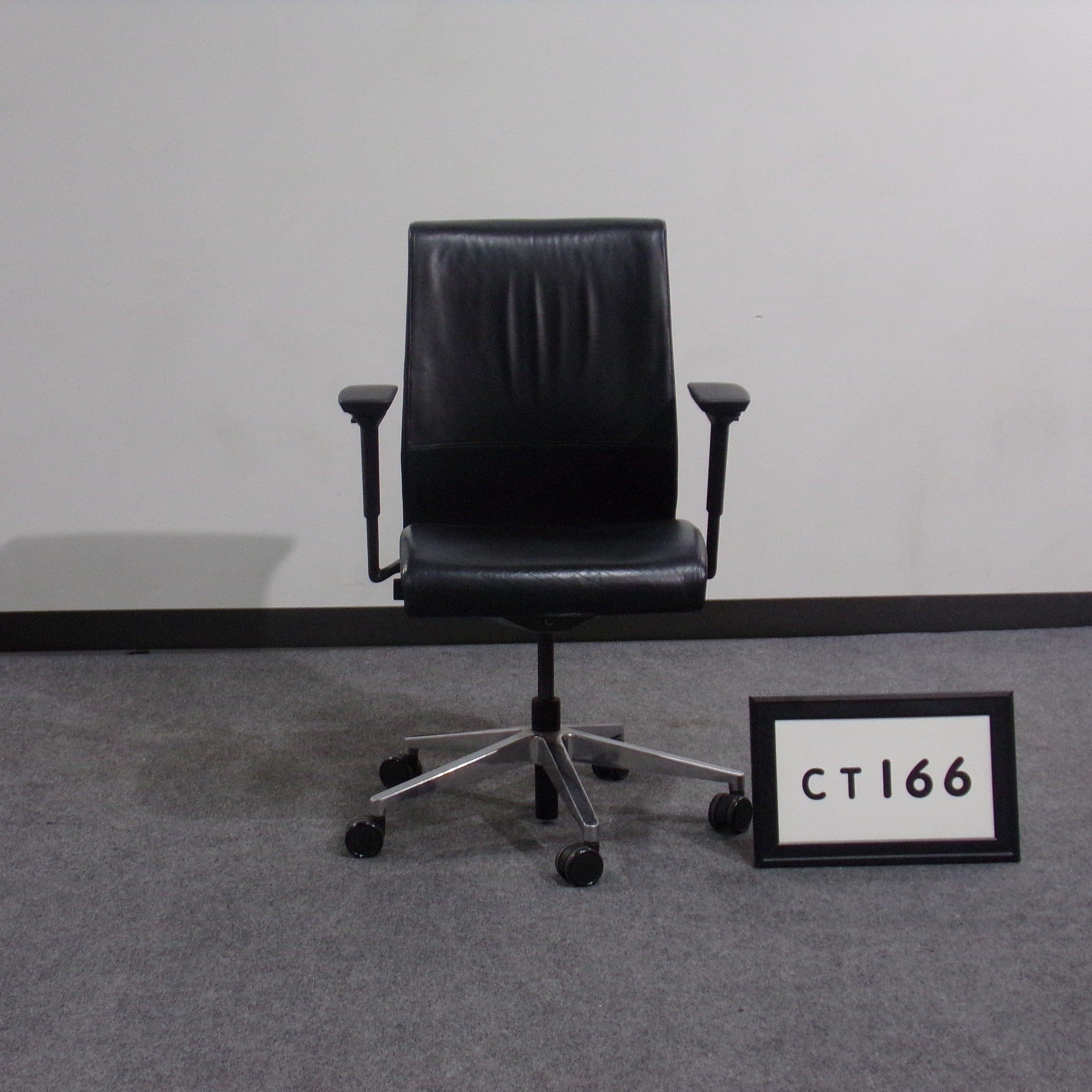 Steelcase Black Leather Task Chair
