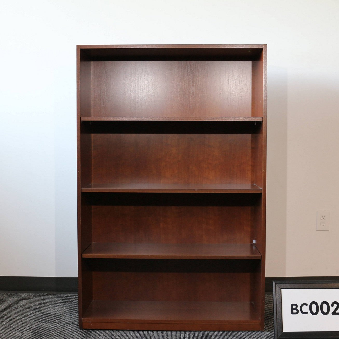 Bookcase Warm Brown with 4 Shelves. 36" x 55" x 14"