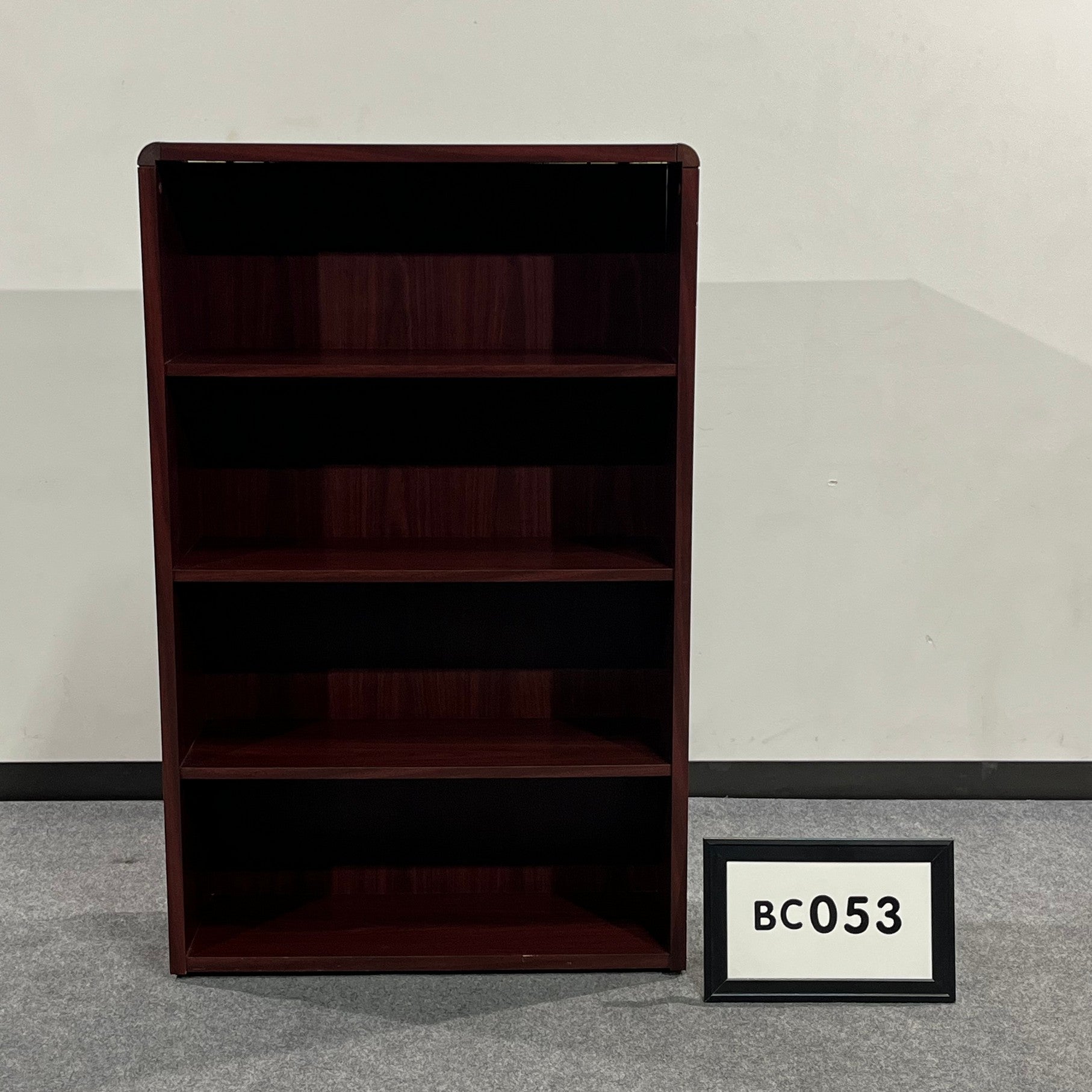 Mahogany wood bookcase 53" tall