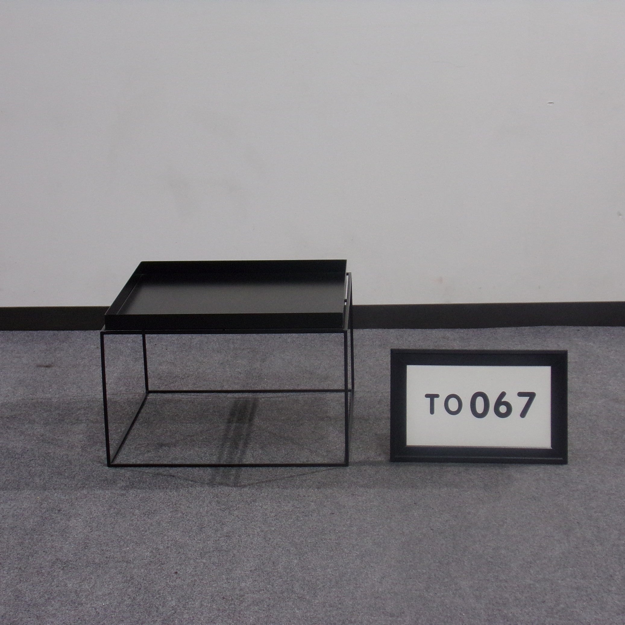 Square Occasional table, Black metal 24"L x 24"w x 16"h