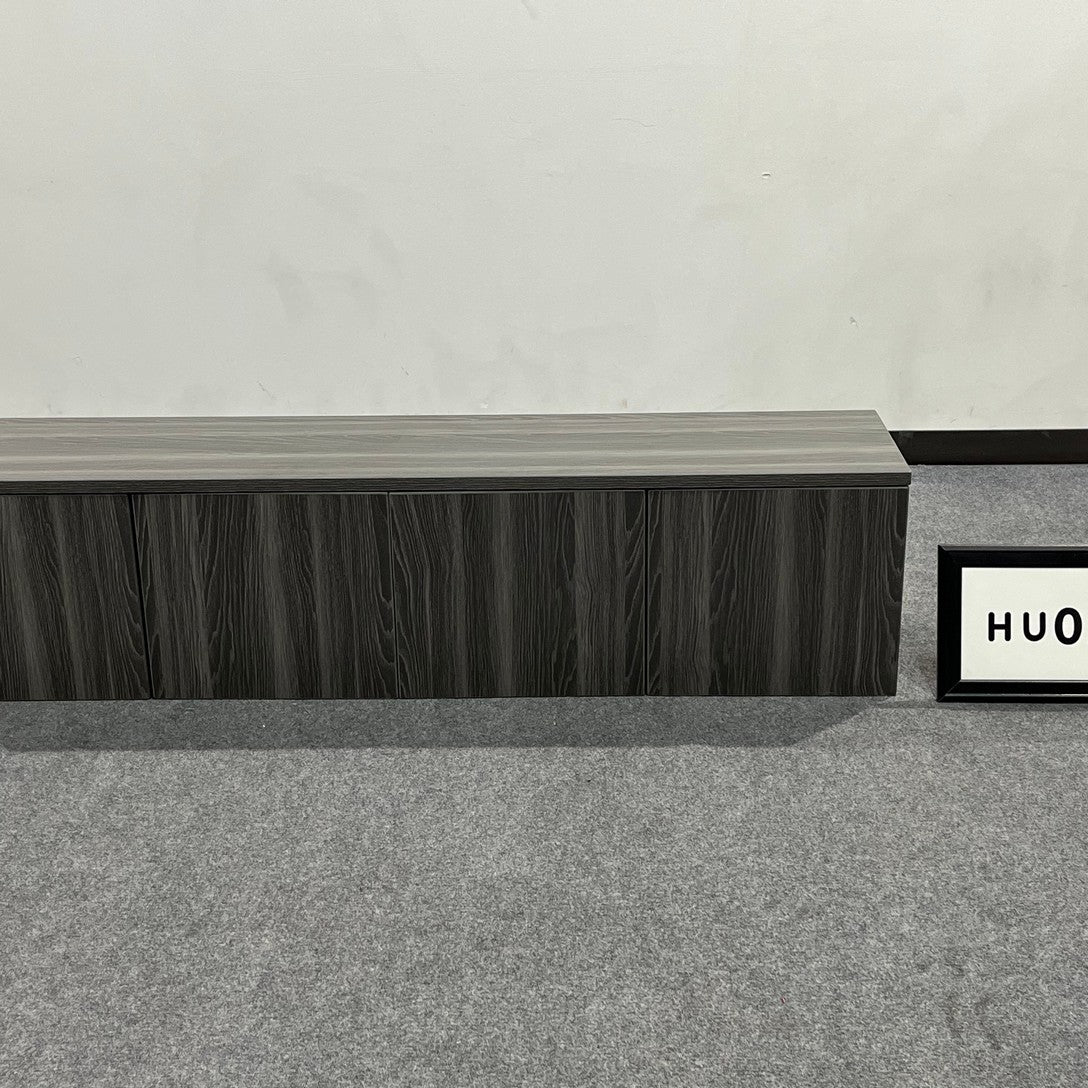 New Wall mounted Hutch  Dark Gray Laminate w/4  doors. 71"L x 17"H x 15"D