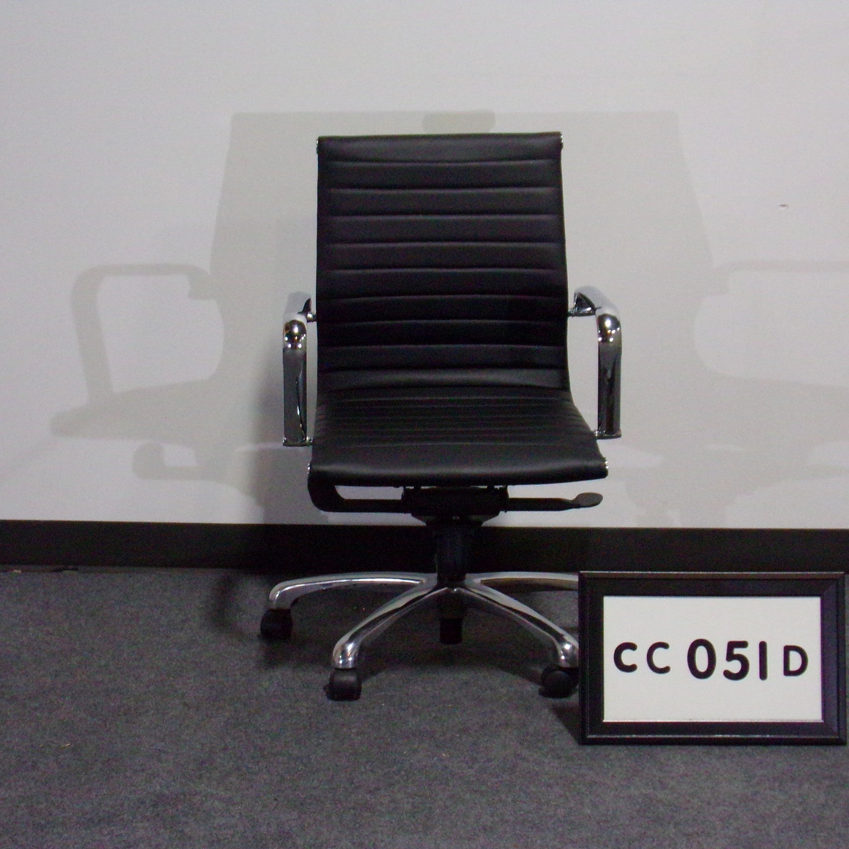 Black and chrome conference chair