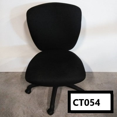 SitOnIt Armless Black Task Chair