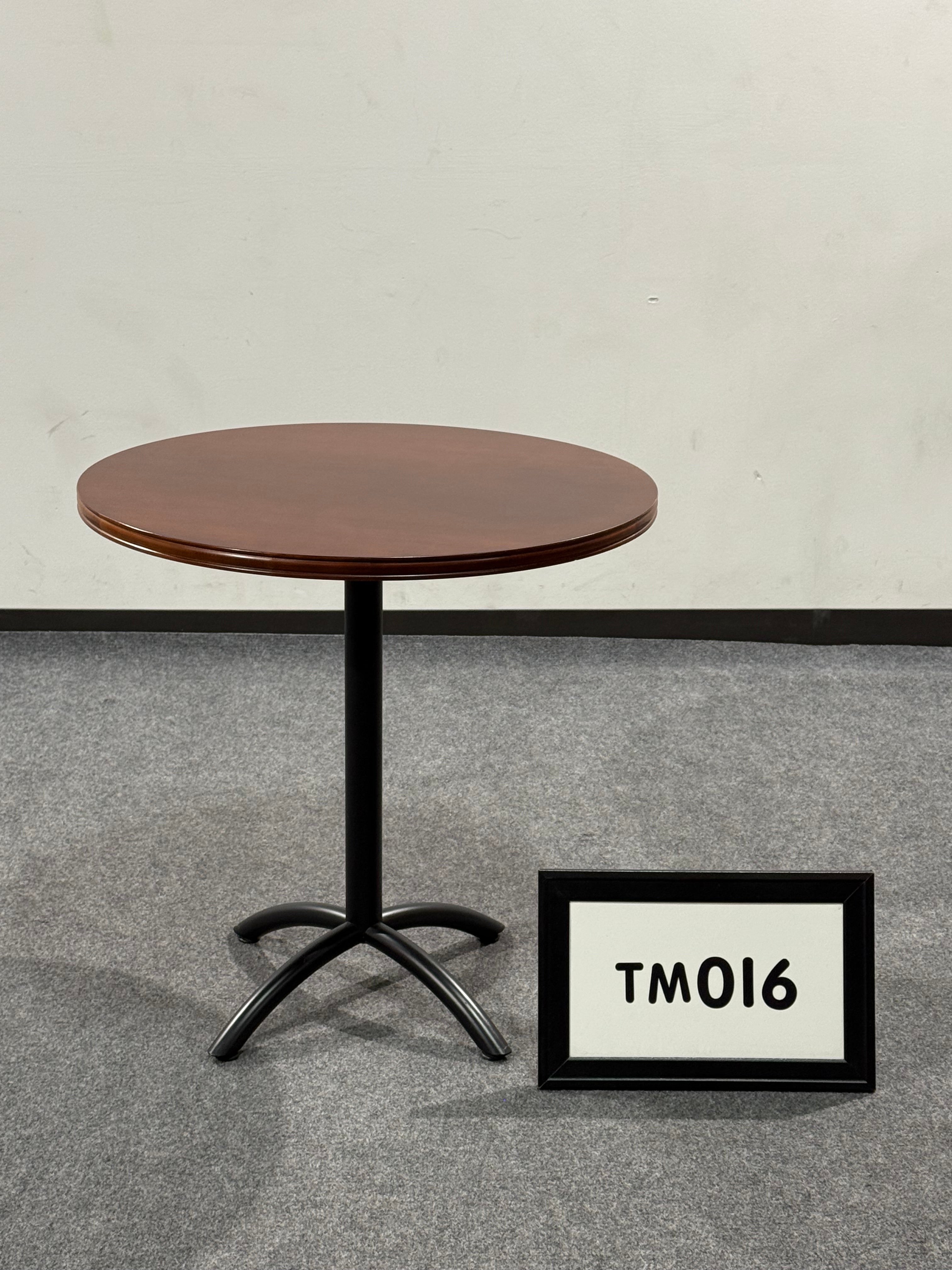 Meeting table 30" cherry wood with black X base