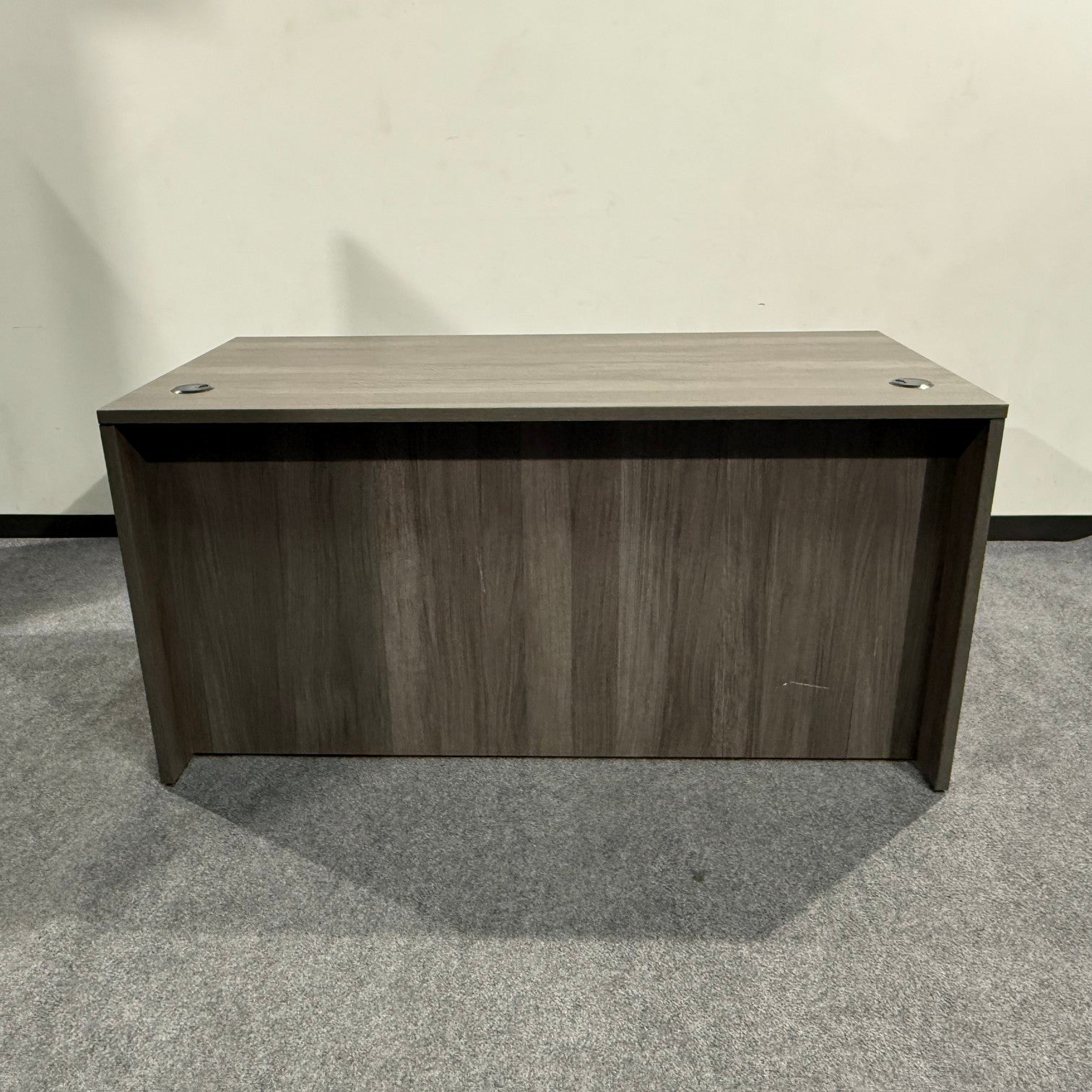 Straight desl gray laminate 60" x 30 with 1-BBF