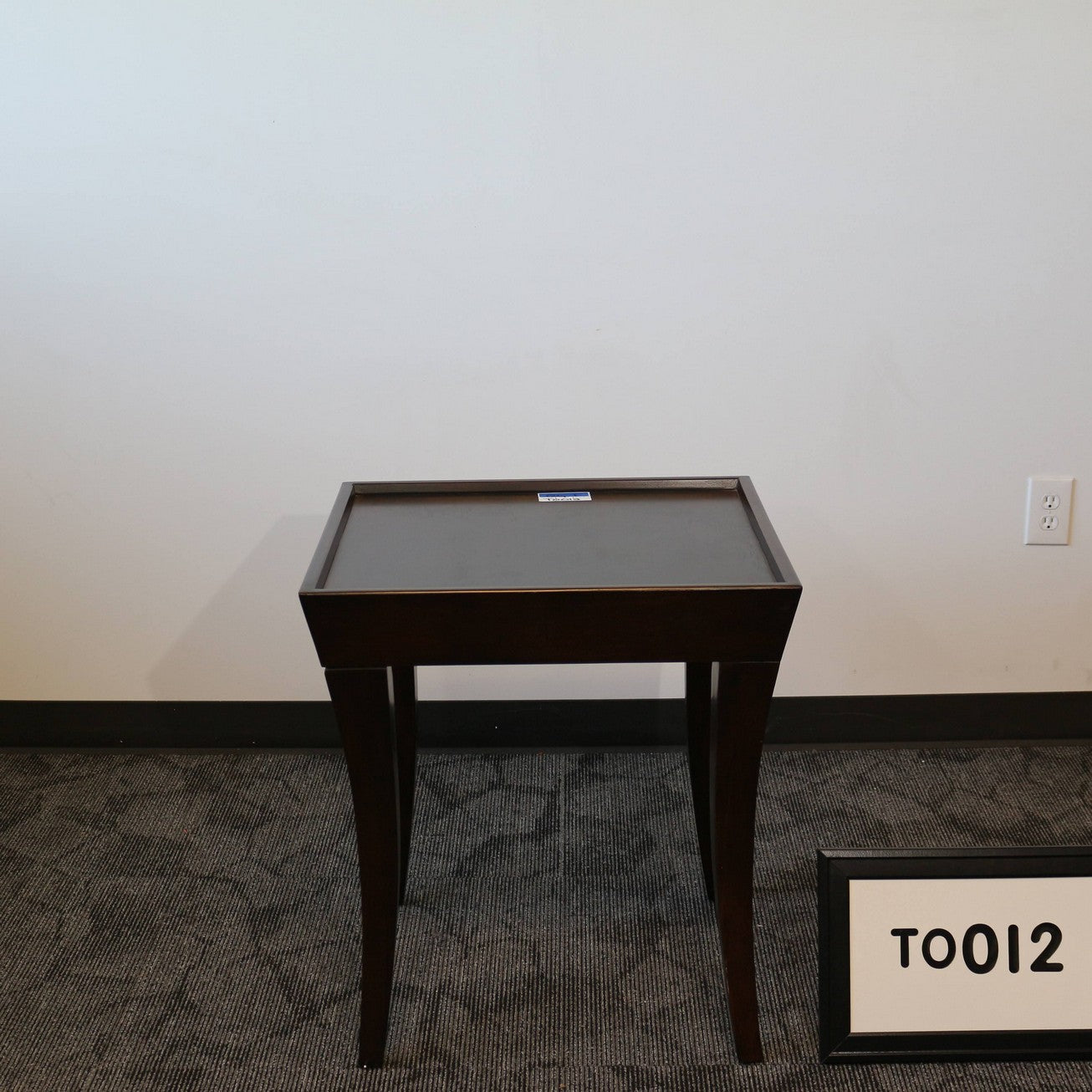 Espresso wood end table 24 x 24 26 T (new)