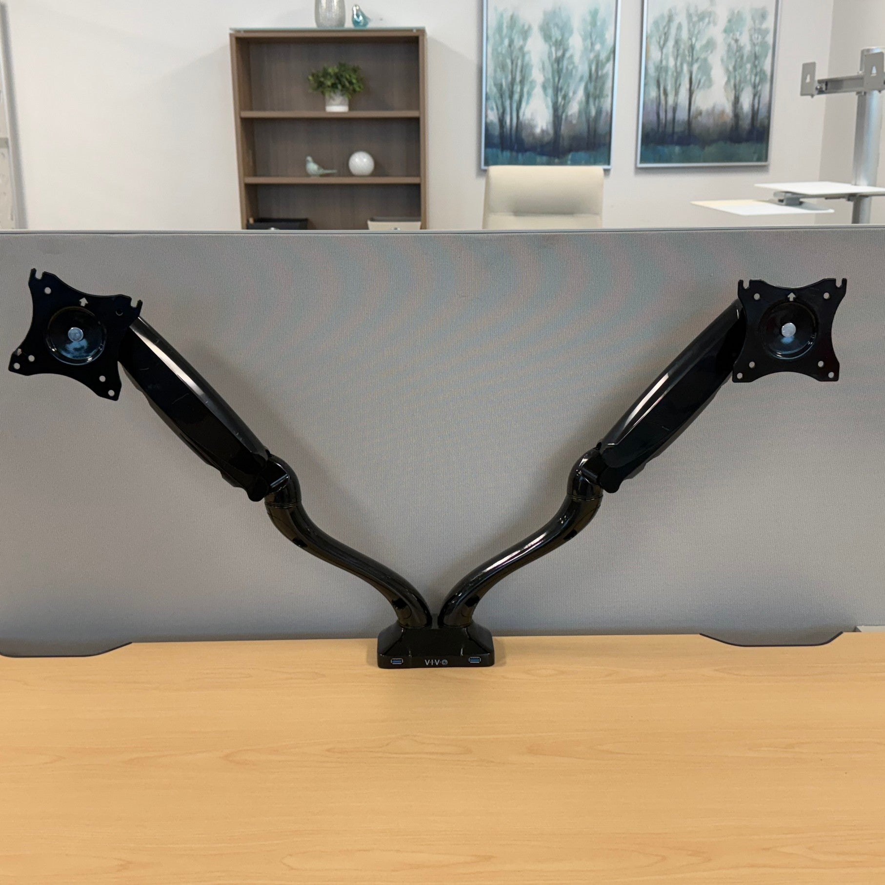 Dual monitor arms with 2 usb