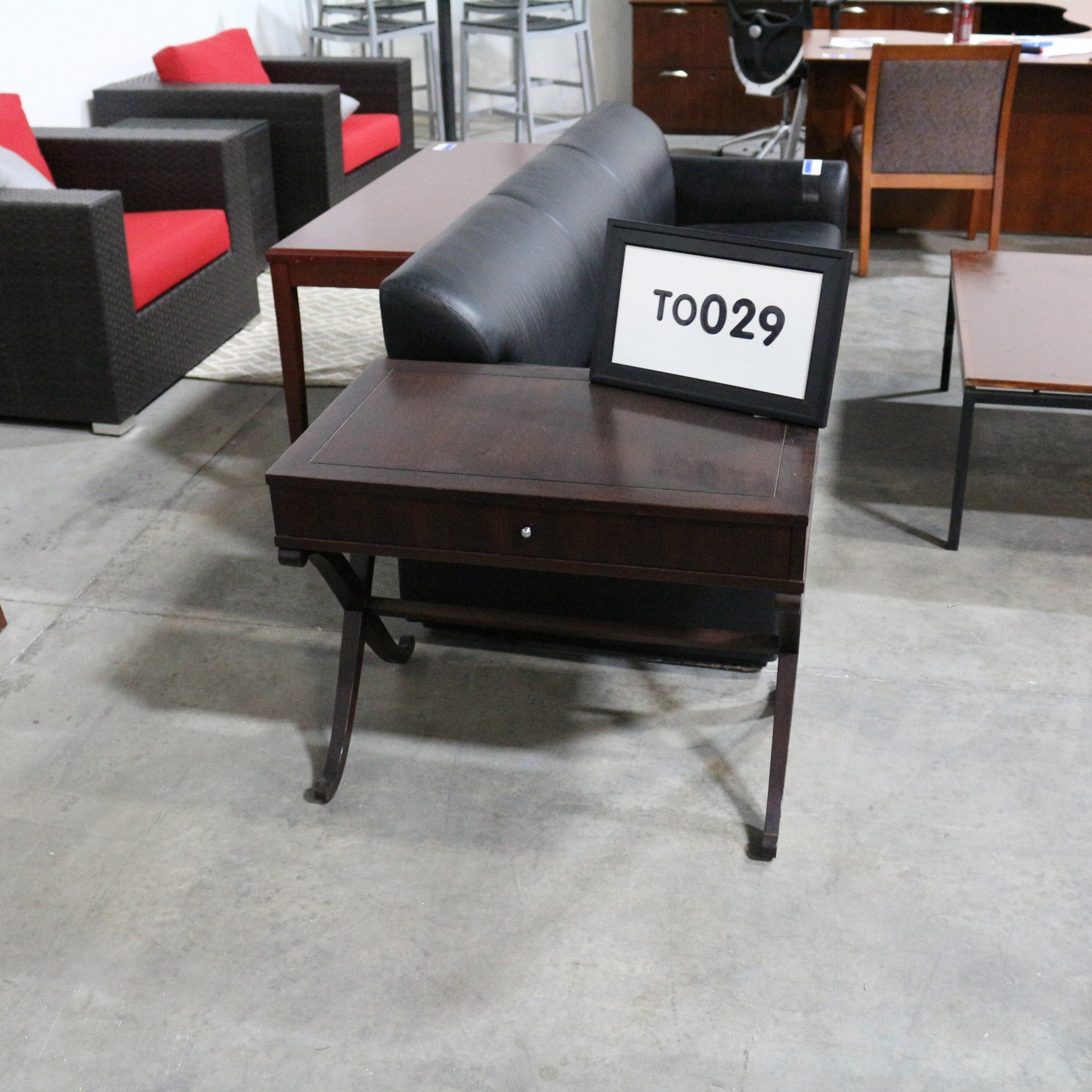 Espresso wood Occasional Table with drawer 32" x 20" x 25"
