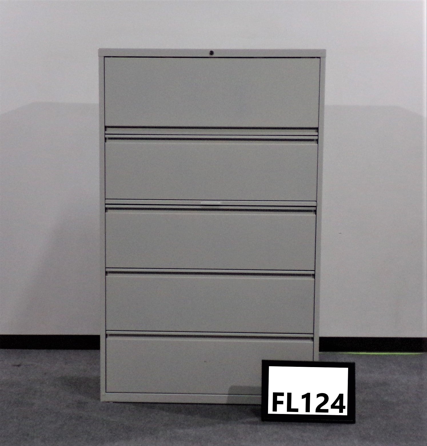 Lateral File Gray metal/ 5 drawers 42" x 68" x 19"