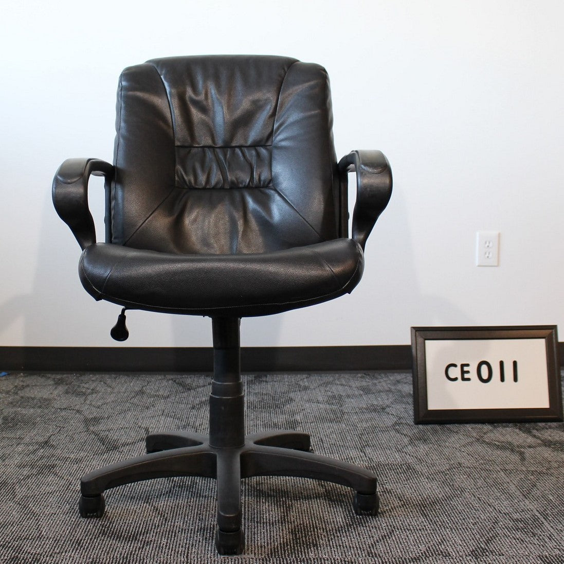 Black Vinyl Executive Chair
