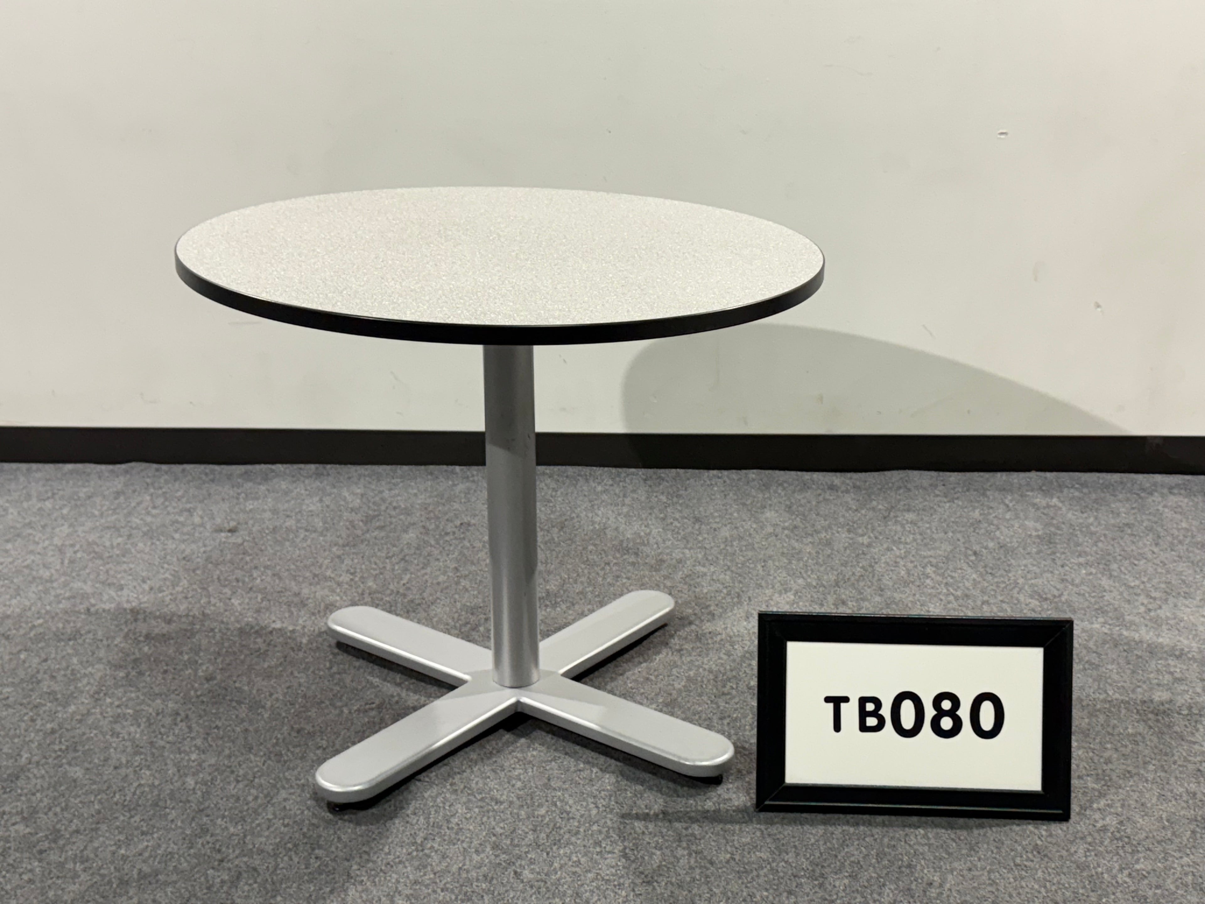 Breakroom table 30" grey laminate with X base
