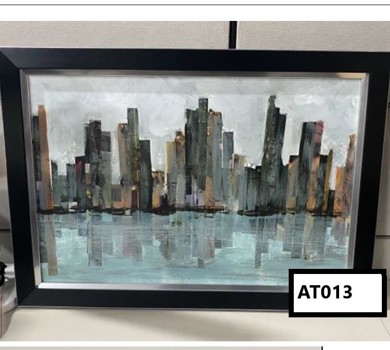 Art-Modern Skyline, Black Frame, 19"x 28"