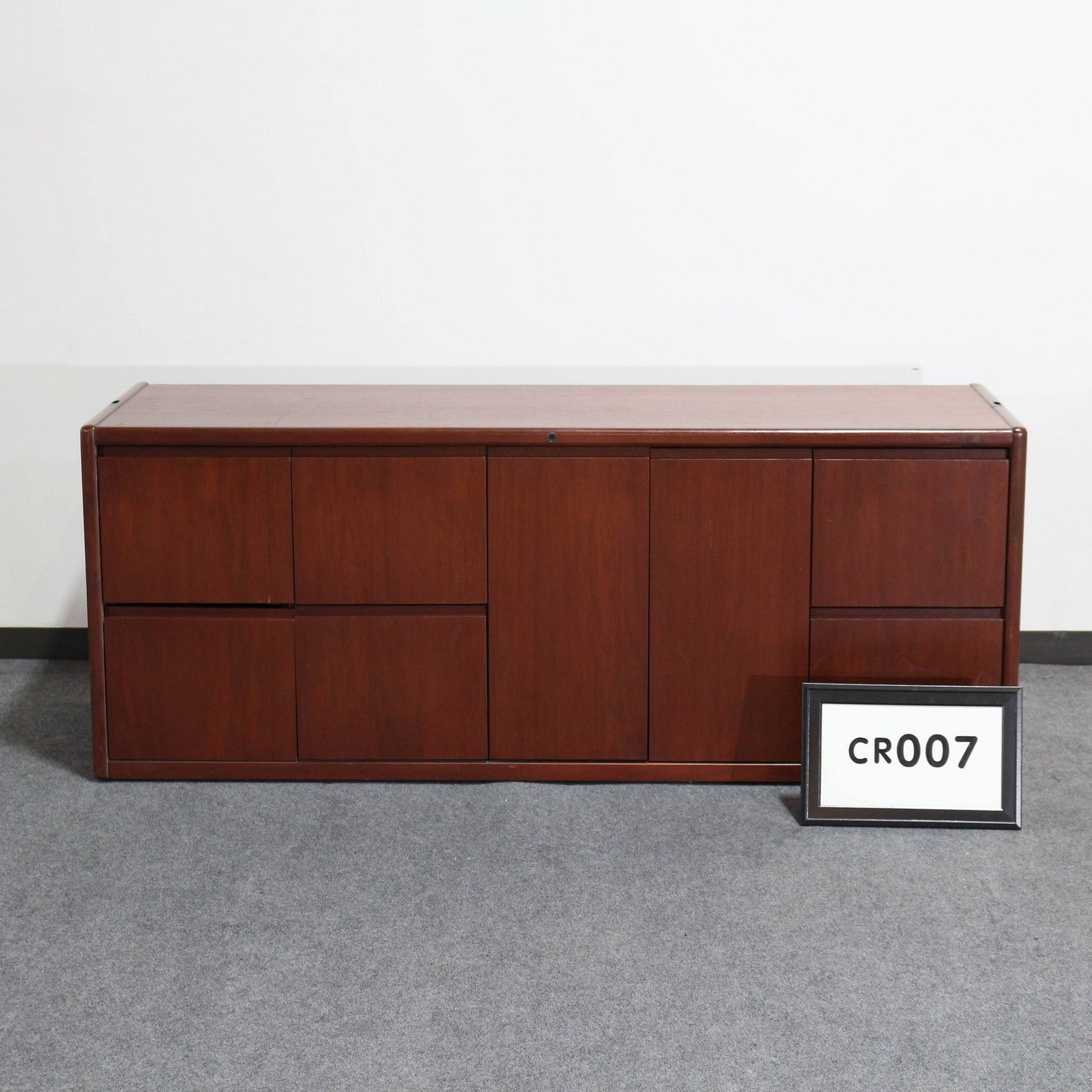 Steelcase cherry wood storage credenza