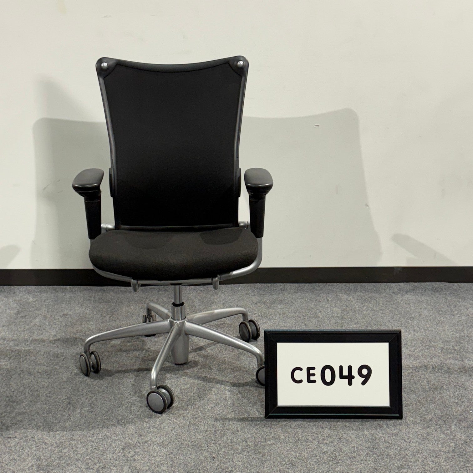 ALLSTEEL #19 Office Chair black fabric and aluminum frame