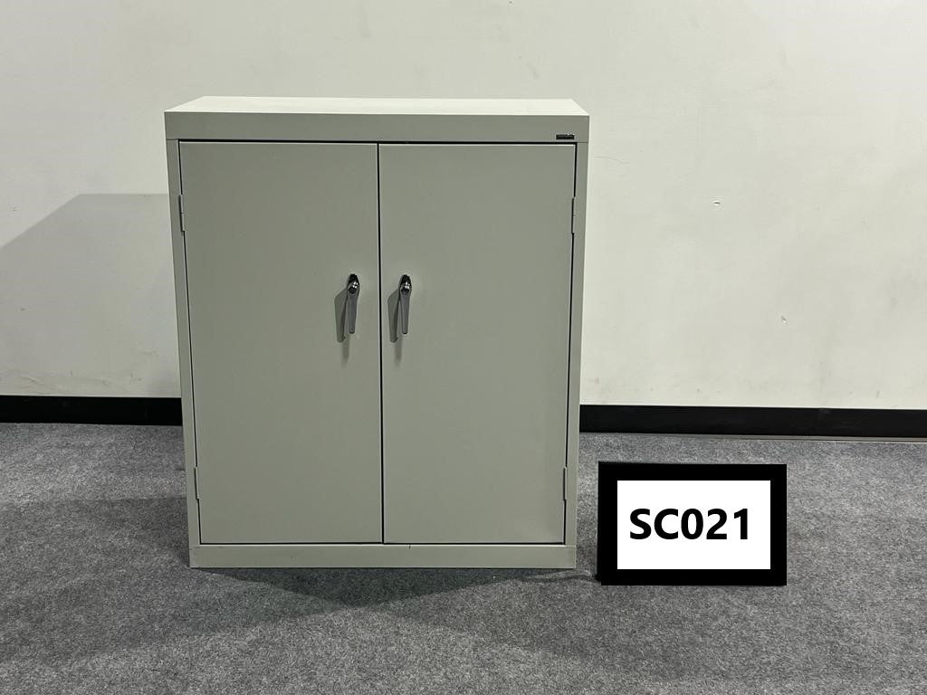 SANDUSKY Storage Cabinet Beige metal w/ 3 shelves 36" x 42" x 18"