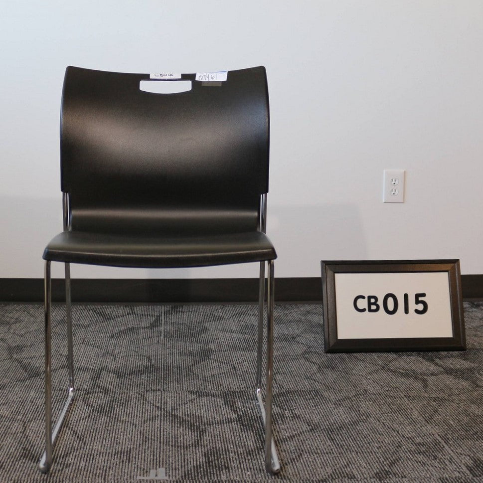 SitOnIt Black Plastic Stack Chair