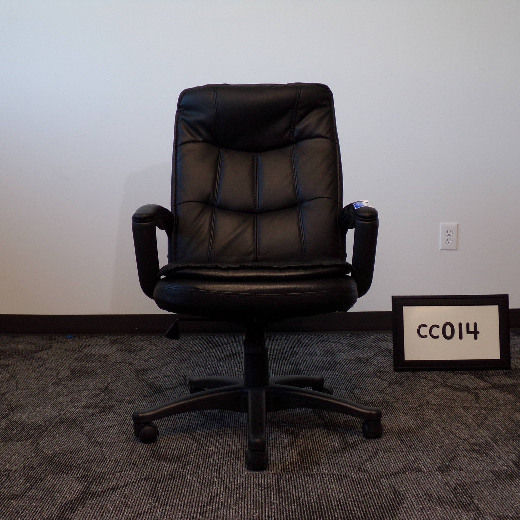 Black Vinyl Conference Chair